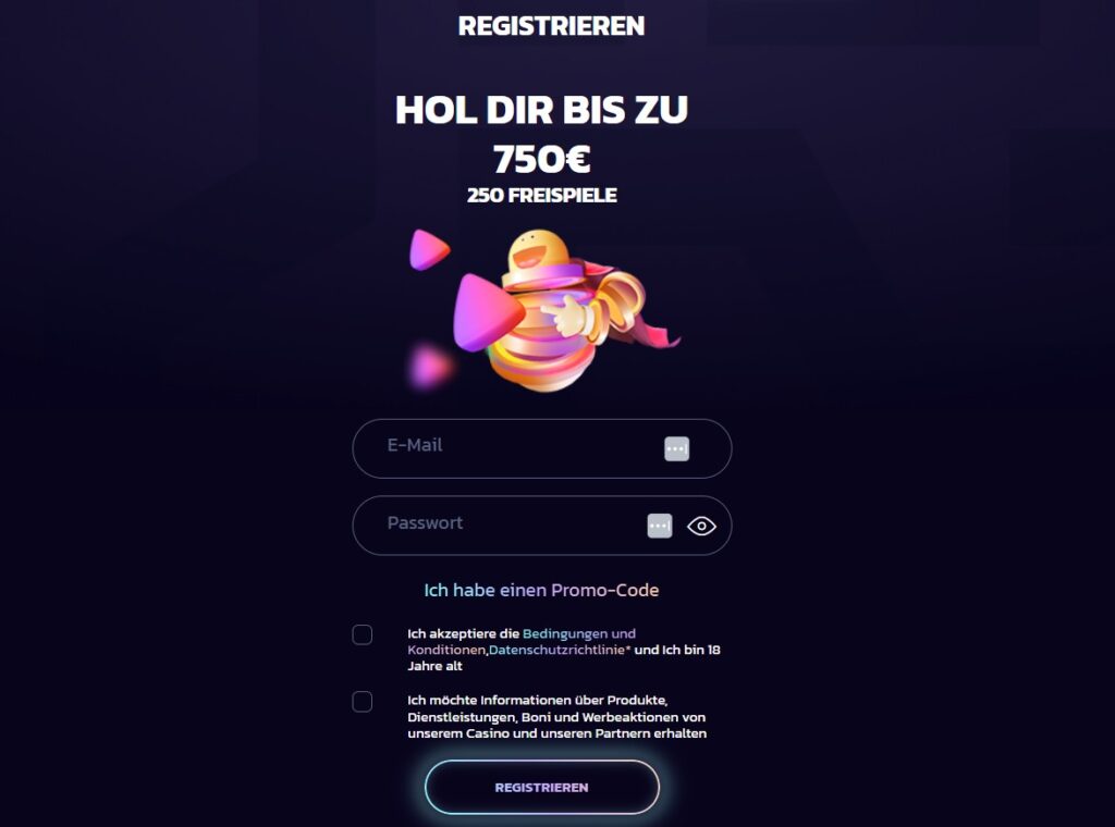 Registrierung im 21Bit Casino